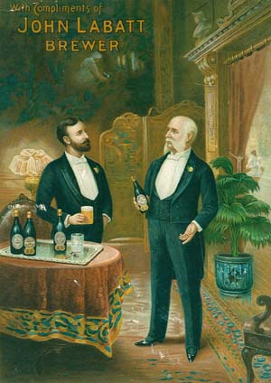 'Two Gentleman in the Parlor' from calendar, produced circa 1900