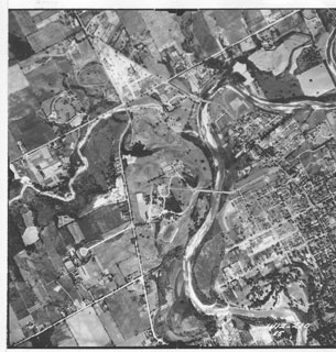 Aerial photo of Western University, 1950