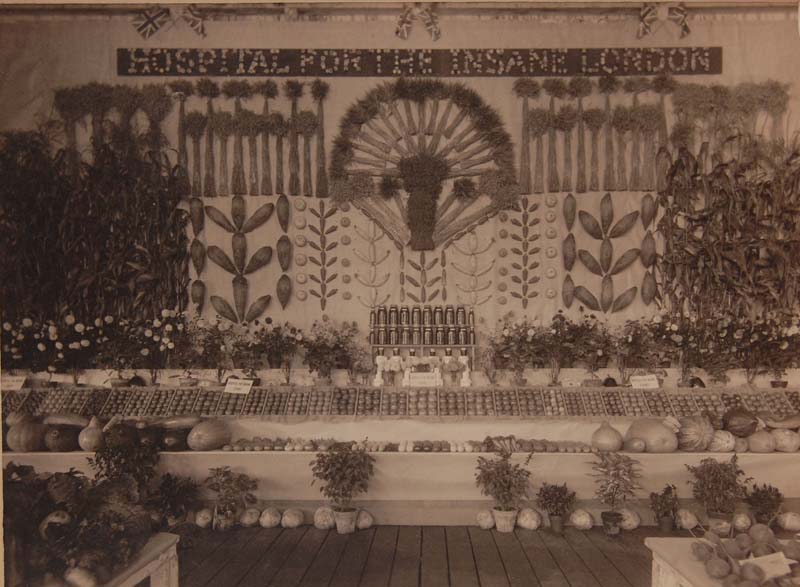 A booth at the Western
 Fair by the patients and staff of the London Asylum, circa 1900. RMHCL