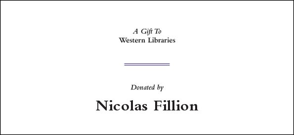 Digital Bookplate for this donation