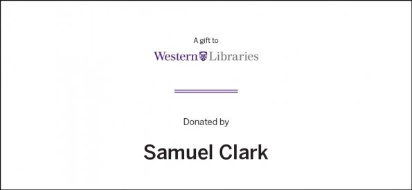 Digital Bookplate for this donation