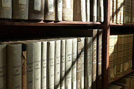 Books on Law Library stacks