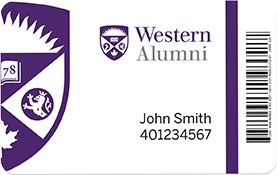 Sample of an alumni card