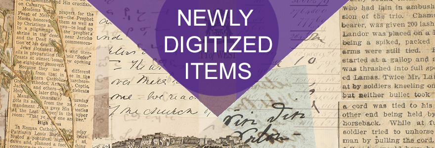Newly Digitized Items