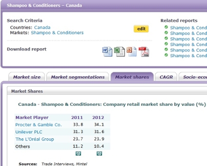 Global Market Navigator - Market Share