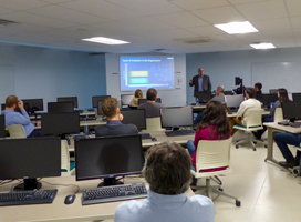 Chris North from Esri Canada wrapping up his presentation