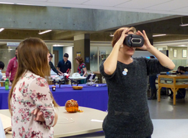 Erin gets a virtual reality demo from the City of London