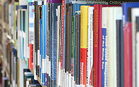 Books on a shelf