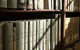Statutes of Canada books on a shelf