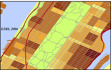 Population by Census Tract around Central Park - New York City, United States