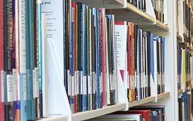 Books on a shelf