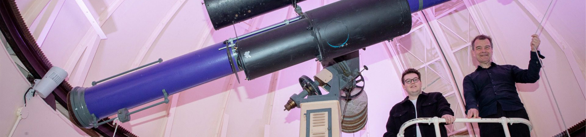 People with a large telescope