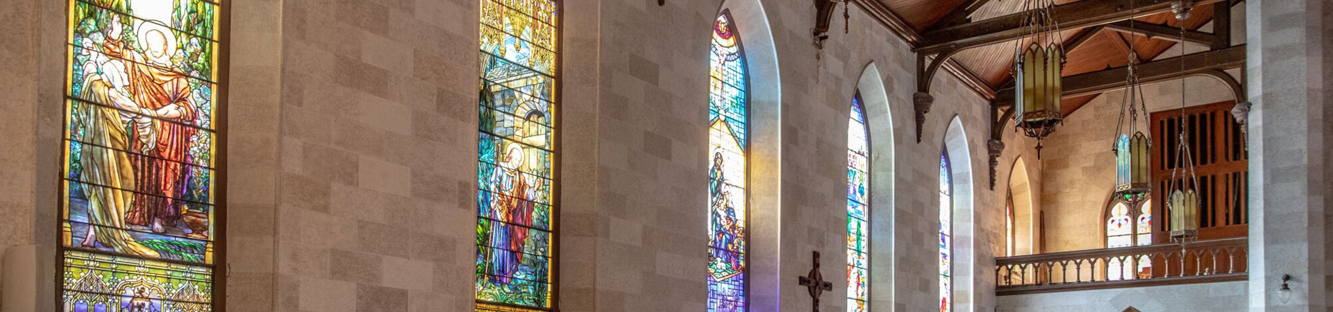 Stained glass in a church