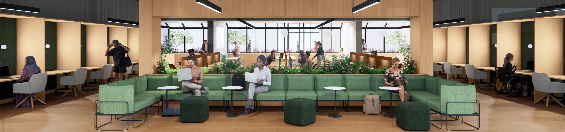 Artist rendering of silent study space in Weldon