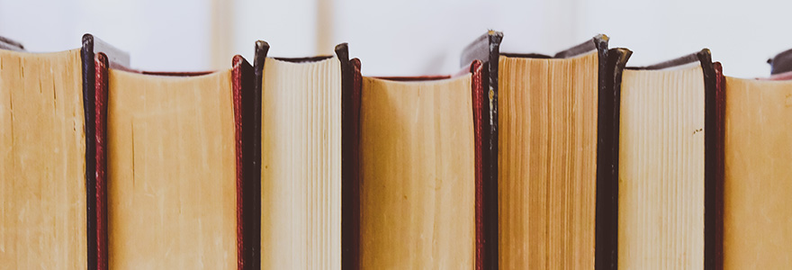 Books on a shelf